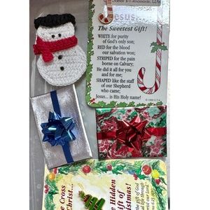 Christmas Pin Set, 5 holiday brooches, lapel pins